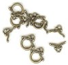 5 13mm Antique Gold Bow Toggles